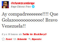 Copa America: Hugo Chavez spam  Twitter